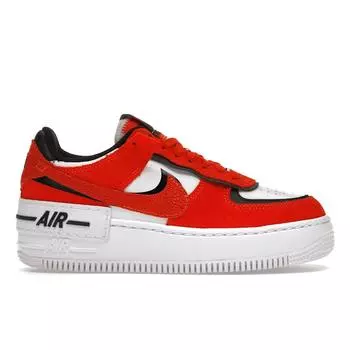Nike Air Force 1 Shadow Cracked Leather - Rush Orange Женские кроссовки Guava-Ice White Black DQ8586-800 43