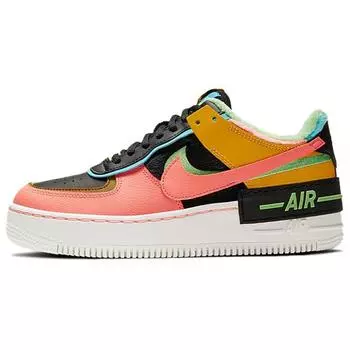 Nike Air Force 1 Shadow SE Solar Flare Atomic Pink Женские кроссовки Разноцветные Baltic-Blue Black CT1985-700