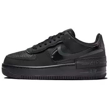 Nike Air Force 1 Shadow Triple Black Женские кроссовки антрацитовый бархатно-коричневый FB7582-001 38