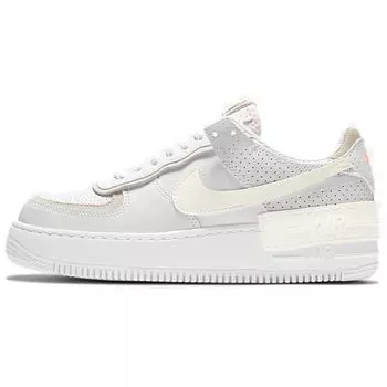 Nike Air Force 1 Shadow White Atomic Pink Женские кроссовки Stone Sail CZ8107-100