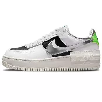 Nike Air Force 1 Shadow White Metallic Silver Женские кроссовки DN8006-100