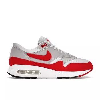 Nike Air Max 1 86 OG Big Bubble — красные женские кроссовки, белый университетский красный, светло-нейтральный, серый DO9844-100 36.5