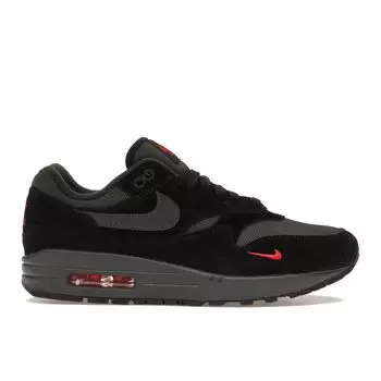 Nike Air Max 1 Black University Red Мужские кроссовки Антрацит FV6910-001 40.5