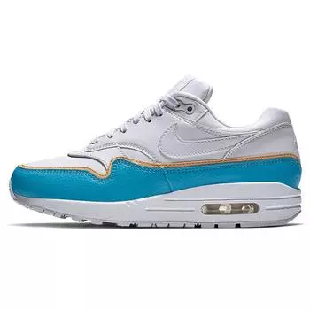 Nike Air Max 1 Double Layer — синие женские кроссовки White Light-Blue-Fury Topaz-Gold 881101-103