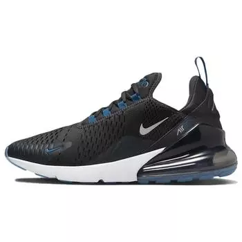 Nike Air Max 270 Антрацитовые индустриальные синие мужские кроссовки Черно-белый металлик-серебристый FV0380-001 44.5