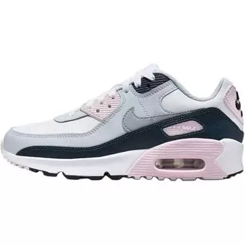 Nike Air Max 90 GS Pink Foam Armory Navy Детские кроссовки Белый Волк-Серый HF6358-104 38.5