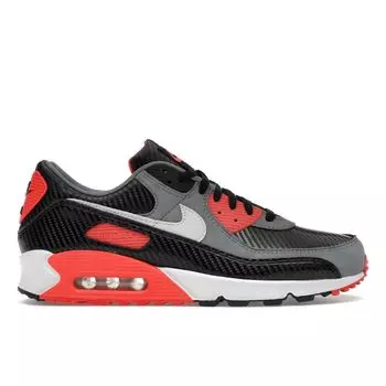 Nike Air Max 90 Premium Carbon Fiber Infrared мужские кроссовки черный прохладно-серый ярко-малиновый HM9432-001 40
