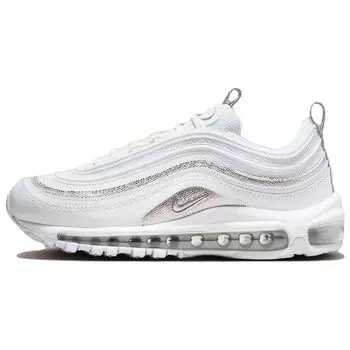 Nike Air Max 97 Белые хромированные светоотражающие кроссовки унисекс платинового оттенка, серебристо-металлик FQ8889-100 36