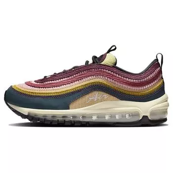Nike Air Max 97 Разноцветные вельветовые женские кроссовки Deep-Jungle White Bronzine FB8454-300 36