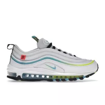 Nike Air Max 97 Worldwide Pack — белые мужские кроссовки Blue-Fury Black Volt CZ5607-100 40