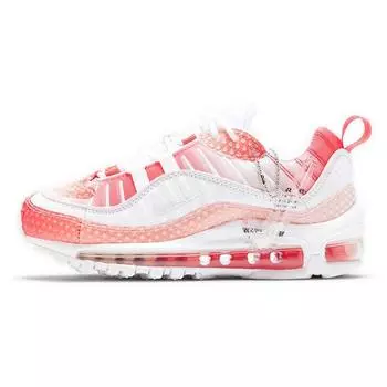 Nike Air Max 98 Bubble Pack — спортивные красные женские кроссовки White Barely-Rose CI7379-600