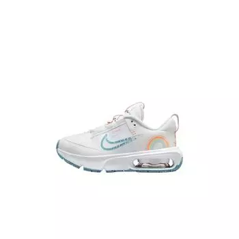 Nike Air Max Interlock SE PS белые потертые синие радужные детские кроссовки Crimson-Bliss Aura DM1212-100 35
