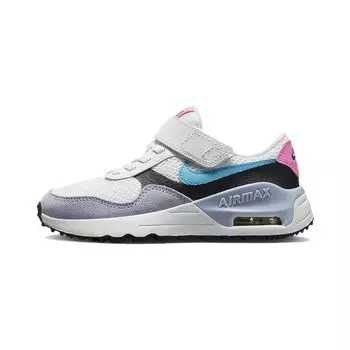 Nike Air Max SYSTM PS белые синие кроссовки Lightning детские черные синие-шепот DQ0285-106 28