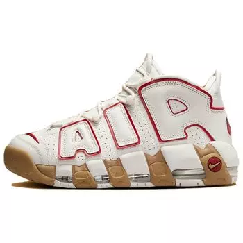 Nike Air More Uptempo Phantom Gym Red Gum женские кроссовки кремово-светло-коричневые прозрачные DV1137-002 36