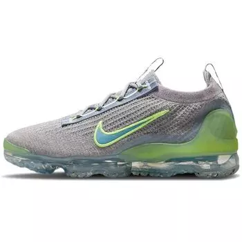 Nike Air VaporMax 2021 Flyknit Grey Light Liquid Lime Мужские кроссовки Particle-Grey Aluminium Barely-Grey DH4084-003 43