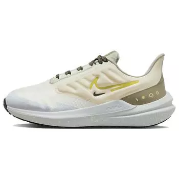 Nike Air Winflo 9 Shield Pale Ivory Высоковольтные женские кроссовки кремовые нейтрально-оливковые цвета морского стекла DM1104-100 36.5