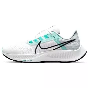 Nike Air Zoom Pegasus 38 White Aurora Green Женские кроссовки Pure-Platinum Oil-Grey CW7358-102 37.5