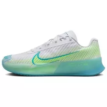 Кроссовки для тенниса Nike Air Zoom Vapor 11 Gradient Hard Court с нескользящей дышащей поддержкой и низким верхом, женские, белые, зеленые, синие, DR6965-104 35.5