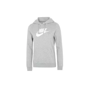 Nike As W Nsw Club Flc Gx Std Po Hd Sports Logo Hoodie Женская толстовка с капюшоном серая DQ5776-063 S