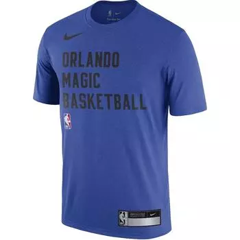 Nike Баскетбольная рубашка с коротким рукавом и круглым вырезом X NBA Orlando Magic с буквенным принтом, мужская, синяя, FJ0184-480 L