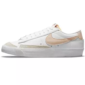 Nike Blazer Low 77 Белые Бледно-Коралловые Женские Кроссовки Черный Ротанг DC4769-106 38