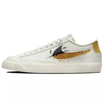 Nike Blazer Low 77 SE Next Nature Sun Club - Мужские кроссовки с парусом Белый Черный Ярко-Зеленый DM0210-100 44