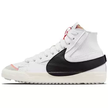 Nike Blazer Mid 77 Jumbo белые черные женские кроссовки Sail DQ1471-100