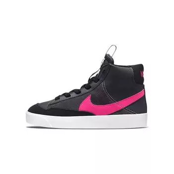 Nike Blazer Mid 77 SE PS Dance — детские кроссовки чёрно-розовые ярко-розовые белые DH8641-001 28