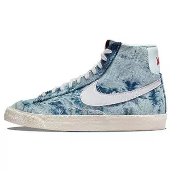 Nike Blazer Mid 77 Женские кроссовки из вымытого денима синие разноцветные с парусом DV2182-900 35.5