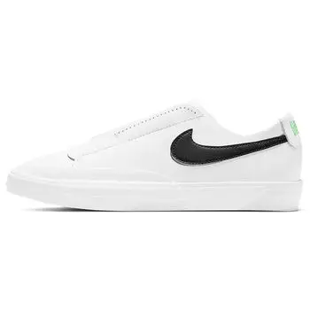 Nike Blazer Slip White Black Женские кроссовки Green-Strike CJ1651-102
