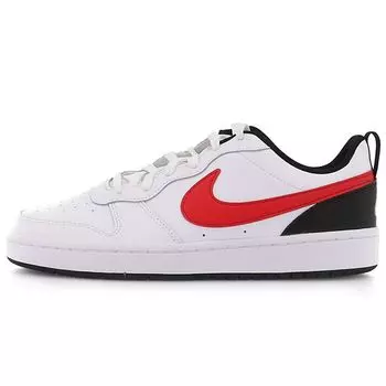 Nike Court Borough Low 2 GS White University Red Детские кроссовки Черные BQ5448-110 38.5