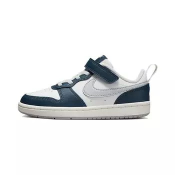 Nike Court Borough Low 2 PS Белые Валериановые Синие Детские Кроссовки Summit-White Pilgrim Pure-Platinum BQ5451-121 31
