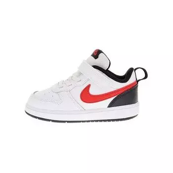 Nike Court Borough Low 2 TD White University Red Детские кроссовки Черные BQ5453-110 22