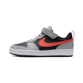 Nike Court Borough Low Recraft PS Light Smoke Bright Crimson Детские кроссовки Серые Светло-Дымчато-Серые Темно-Обсидиан DV5457-003 28
