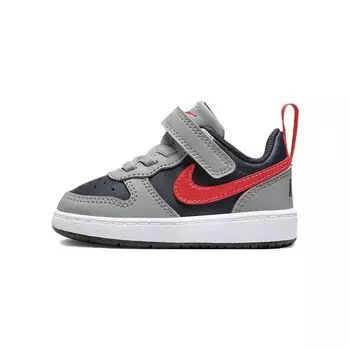 Nike Court Borough Low Recraft TD Светло-Дымчато-Серый Ярко-Малиновый Детские Кроссовки Темно-Обсидиановый Белый DV5458-003 22