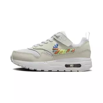 Nike Детские кроссовки Air Max 1 SE EasyOn PS Rainbow Lace Swoosh Кремово-белый Summit-White FN4784-100 28