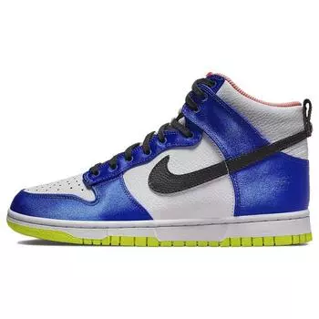 Nike Dunk High Blue Satin Женские кроссовки White Racer-Blue Atomic-Green DV2185-100 37.5