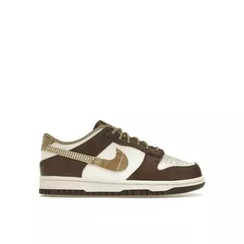 Nike Dunk Low GS клетчатые коричневые женские кроссовки с парусом разноцветные какао-Wow FV3653-191 35.5