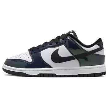 Nike Dunk Low SE Just Do It — переливающиеся женские кроссовки разноцветные черно-белые FQ8143-001 36
