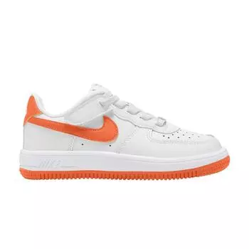 Nike Force 1 Low EasyOn PS белые безопасные оранжевые детские кроссовки FN0237-113 35