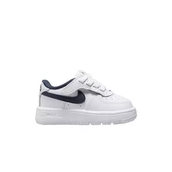 Nike Force 1 Low EasyOn TD Белые полуночно-синие детские кроссовки Футбол-серый FN0236-104 22
