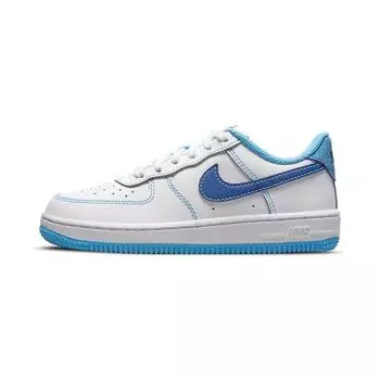 Nike Force 1 S50 PS White University Blue Детские кроссовки Sail Deep-Royal-Blue DB1754-100 35