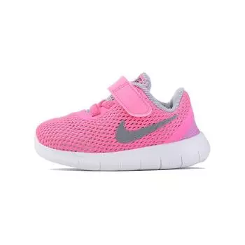 Nike Free RN TDV Pink Blast Детские кроссовки Металлик-Серебристый Белый Черный 834042-600 22