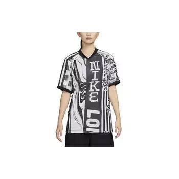 Nike Футболка с коротким рукавом и графическим принтом «Культура футбола» унисекс, черный, белый цвет FN2394-010 L