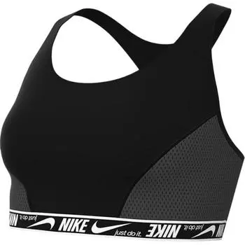 Nike Короткий бюстгальтер с логотипом-надписью Женский бюстгальтер Черный DM0562-010 XS