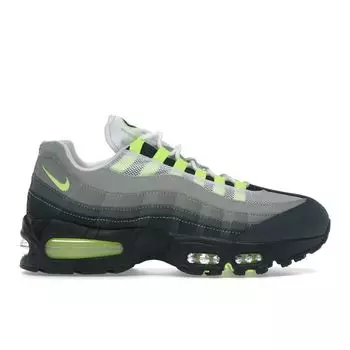 Nike Кроссовки Air Max 95 OG Neon 2025 Unisex Серый Черный Неоново-Желтый HM4740-001 38.5