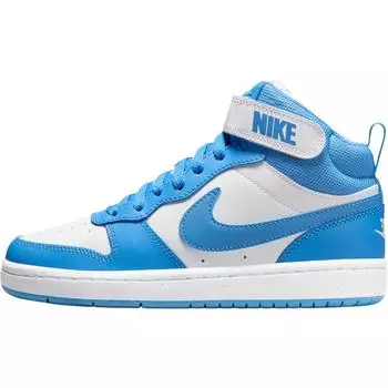 Nike Кроссовки Court Borough Mid 2 GS белые синие Beyond Kids CD7782-123 37.5