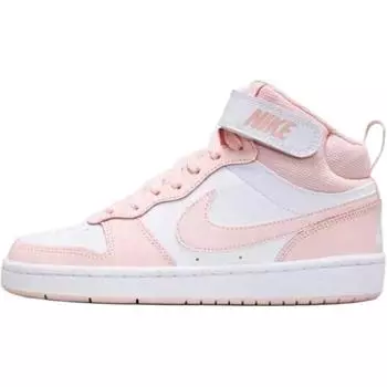 Nike Кроссовки Court Borough Mid 2 GS Echo Pink Kids белые CD7782-122 40