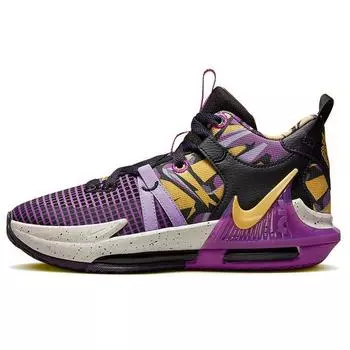 Nike Кроссовки LeBron Witness 7 SE GS Lakers Graffiti Kids фиолетово-черные пещерно-фиолетовые FD0209-001 36.5