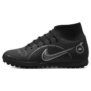 Кроссовки унисекс Nike Mercurial Superfly 8 Club TF Черный Металлик Серебристый Средний Пепельный DJ2909-007 41